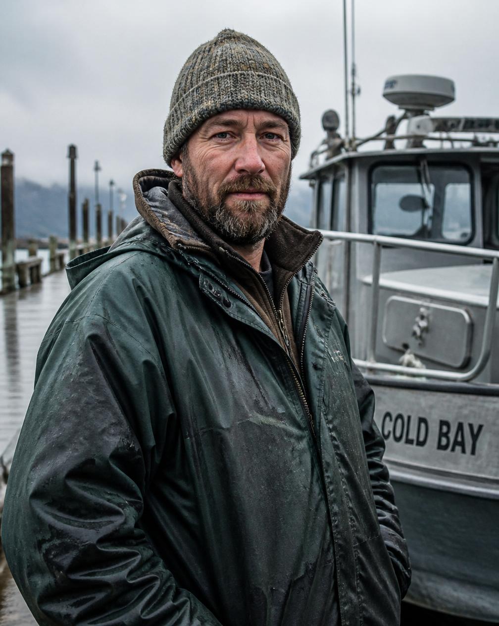 Founder of Last Frontier Transport on the deck of the yacht off Kodiak Island